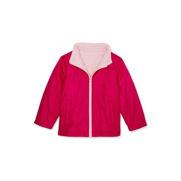 NWT Wonder Nation Toddler Girls 4-in-1 Pink Winter Jacket – Zip Coat, Size 2T - Picture 5 of 5